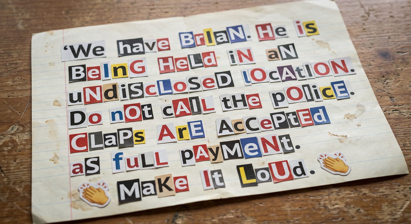 Right Brian is being held hostage….